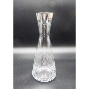 Spiegelau Glas Tall Crystal Carafe Decanter Silver Band